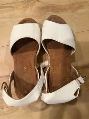 Amazon White Girls' Open-Toe Ankle Strap Dress Sandals